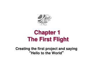 Chapter 1 The First Flight