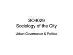 SO4029 Sociology of the City