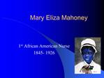 Mary Eliza Mahoney