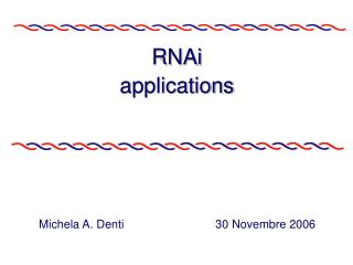 RNAi applications