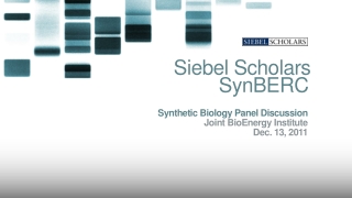 Siebel Scholars SynBERC .