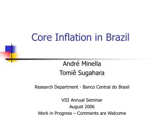 Core Inflation in Brazil