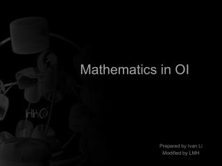 Mathematics in OI