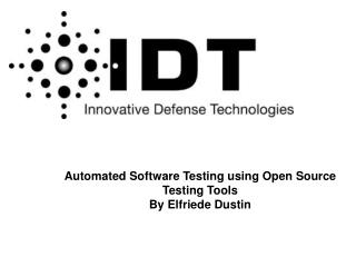 Automated Software Testing using Open Source Testing Tools By Elfriede Dustin