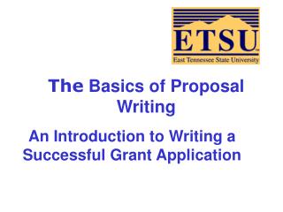 The Basics of Proposal Writing