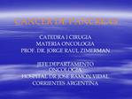CANCER DE PANCREAS