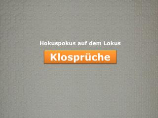 Hokuspokus auf dem Lokus