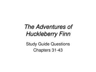 Huckleberry finn study guide question answers