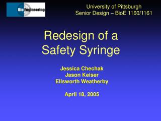 Redesign of a Safety Syringe