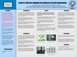 PAPER ID: TEMPLATE PROVIDED FOR EORSA2012 POSTER PRESENTATION