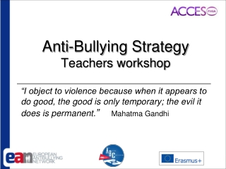 Anti-Bullying Strategy Teachers workshop