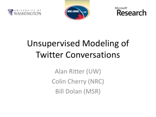 Unsupervised Modeling of Twitter Conversations