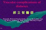 Vascular complications of diabetes