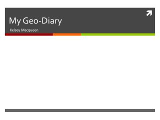 My Geo-Diary