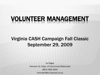 Volunteer Management