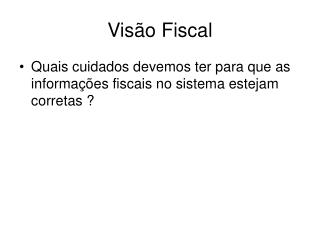 Visão Fiscal