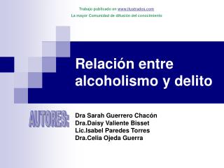 Relación entre alcoholismo y delito