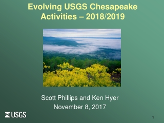 Evolving USGS Chesapeake Activities – 2018/2019