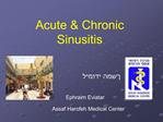 Acute Chronic Sinusitis
