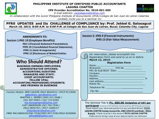 PHILIPPINE INSTITUTE OF CERTIFIED PUBLIC ACCOUNTANTS LAGUNA CHAPTER
