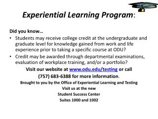 Experiential Learning Program :
