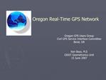 Oregon Real-Time GPS Network