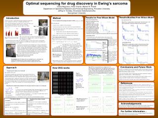 Optimal sequencing for drug discovery in Ewing’s sarcoma Diana Negoescu, Peter Frazier, Warren B. Powell
