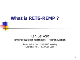 What is RETS-REMP ?