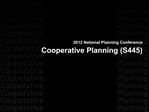 Cooperative Planning (S445)