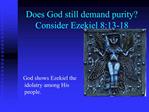 Does God still demand purity Consider Ezekiel 8:13-18