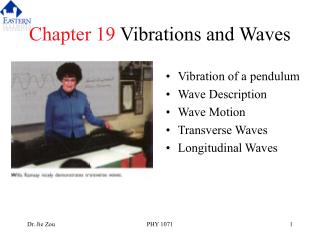 Chapter 19 Vibrations and Waves