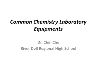 Common Chemistry Laboratory Equipments