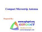 Compact Microstrip Antenna