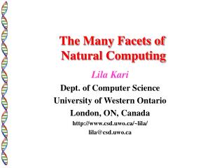 The Many Facets of Natural Computing