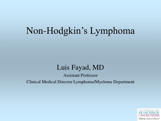 Non-Hodgkin’s Lymphoma