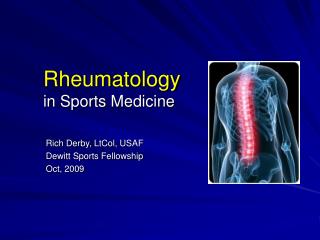 Rheumatology in Sports Medicine