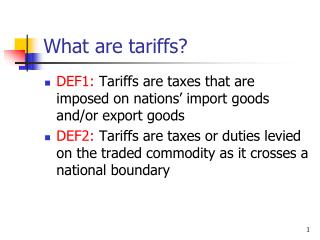 PPT - What are tariffs? PowerPoint Presentation, free download - ID:3253196