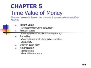 PPT - Future value Concept/Math/Using calculator Present value Concept ...