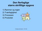 Den flerfaglige st rre skriftlige opgave