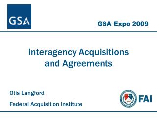 Interagency Acquisitions and Agreements