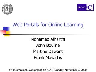 Web Portals for Online Learning
