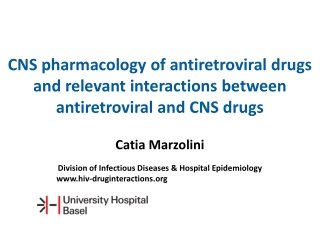 Catia Marzolini Division of Infectious Diseases &amp; Hospital Epidemiology