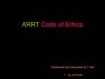 ARRT Code of Ethics