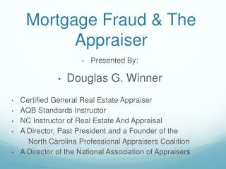 Mortgage Fraud & The Appraiser