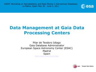 Data Management at Gaia Data Processing Centers