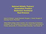 National Athletic Trainers Association Position Statement: Exertional Heat Illnesses