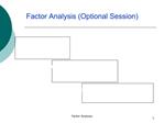 Factor Analysis Optional Session