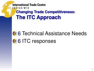 Changing Trade Competitiveness: The ITC Approach