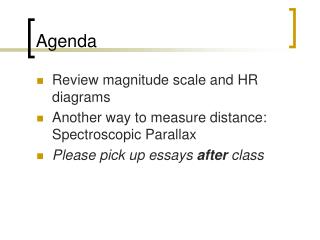 Agenda