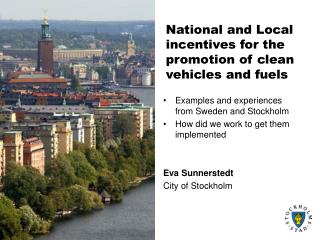 National and Local incentives for the promotion of clean vehicles and fuels